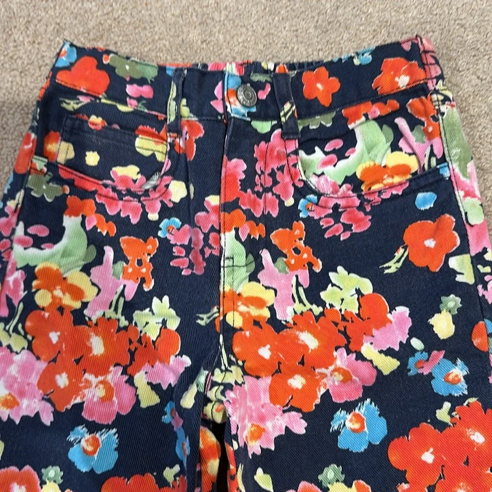 Ralph Lauren Multicolor Floral Denim Pants